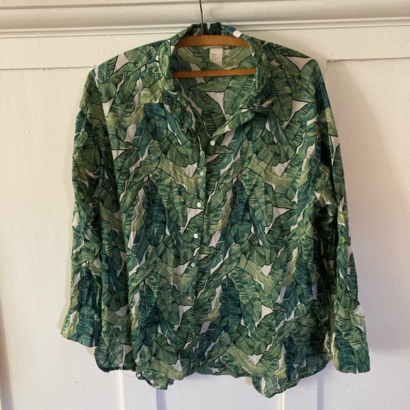 H&M Palm leaf button-down - Picture 1 of 4